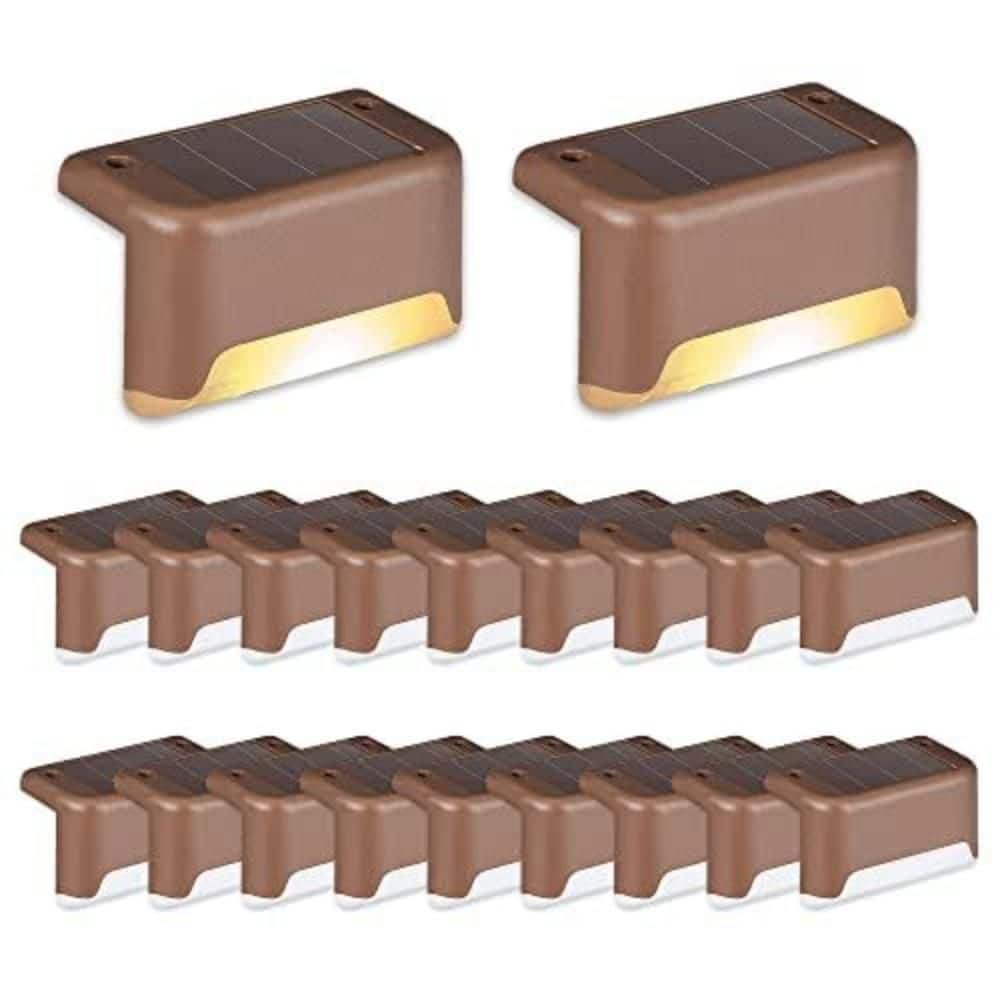 20-Pack Solar Deck Lights Outdoor, Solar Step Lights Waterproof Led Solar lights (Warm White) price history on PriceWatchPro