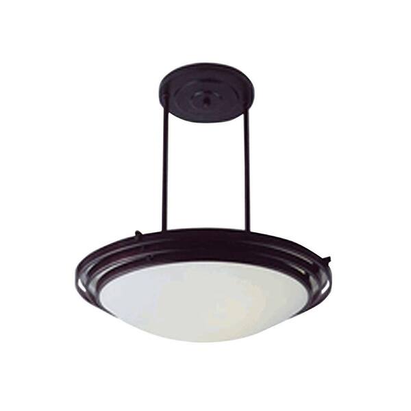 Bel Air Lighting Cabernet Collection 1-Light Oiled Bronze Semi-Flush Mount Light with White Frosted Glass Shade