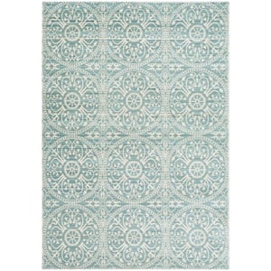 Valencia Alpine/Cream 4 ft. x 6 ft. Floral Area Rug