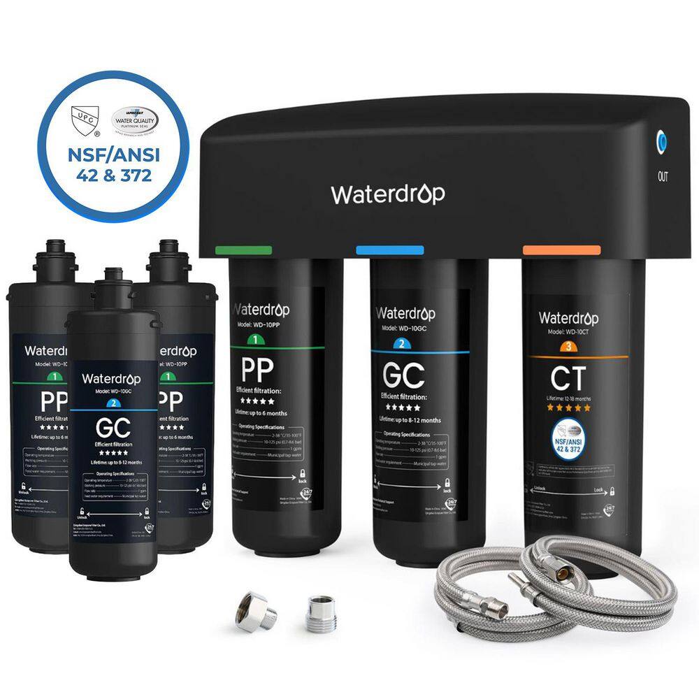 TSA 8 Layer Under Sink Water Filter System, Reduces PFAS, PFOA/PFOS Extra 10PP-2 10GC Filters price history on PriceWatchPro