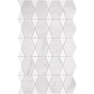 Xpress Mosaix Perfect-Fit Saran White and Thassos White 12 in. x 18 in. Marble Mosaic Tile (402 sq. ft./Pallet)