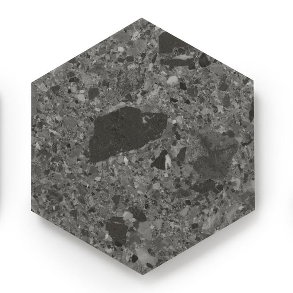 Lucida USA (Sample) MosaiCore Ink Gray Stone Look 28-mil Waterproof Glue Down Vinyl Tile