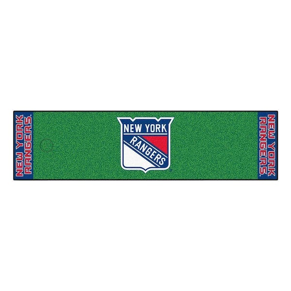 FANMATS NHL New York Rangers 1 ft. 6 in. x 6 ft. Indoor 1-Hole Golf Practice Putting Green