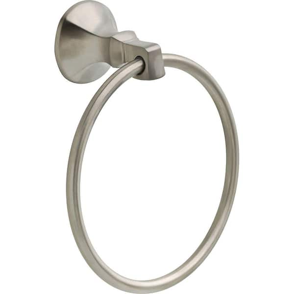 Delta Ashlyn Wall Mount Round Closed Towel Ring Bath Hardware Accessory in Stainless Steel