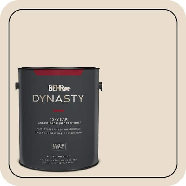 BEHR DYNASTY 1 gal. #23 Antique White Flat Exterior Stain-Blocking Paint & Primer