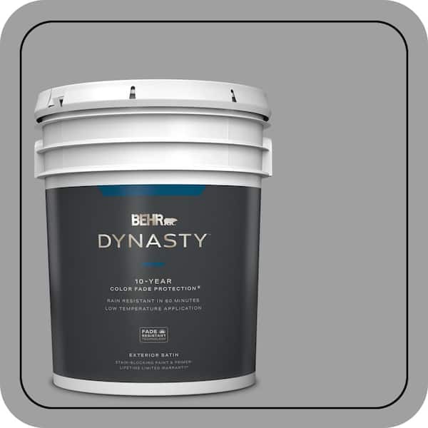 BEHR DYNASTY 5 gal. #PPU26-06 Elemental Gray Satin Enamel Exterior Stain-Blocking Paint & Primer