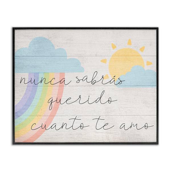 Stupell Industries How Much I Love You Masculine by Lil' Rue Black Framed Typography Giclee Art Print 16 in. x 20 in.