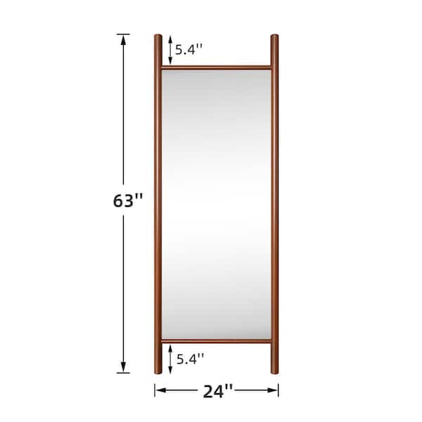 Lirago 24 in. W x 63 in. H Ladder-Style Solid Wood Framed Mirror