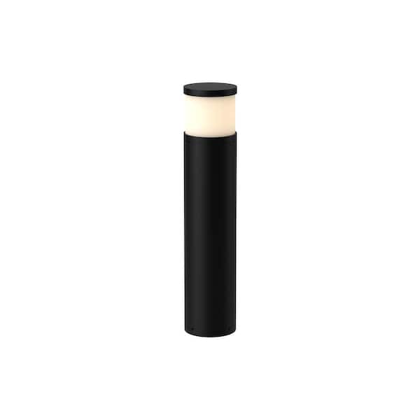 KUZCO Chadworth 30 in. 1-Light 24-Watt Black 120-227-Volt 2500 Lumens Hardwired Integrated LED Exterior Landscape Bollard