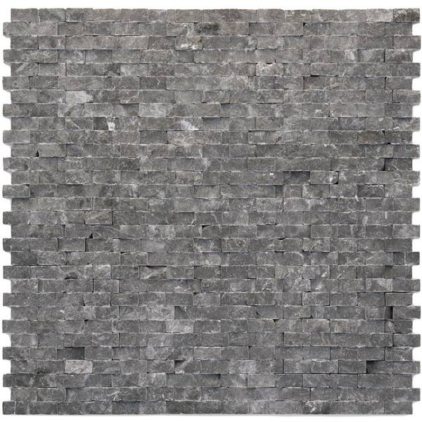 Solistone Modern Madrid 12 in. x 12 in. x 9.5 mm Marble Natural Stone Mesh-Mounted Mosaic Wall Tile (10 sq. ft. / case)
