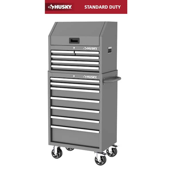 Tool Storage 27 in. W Standard Duty Gray Tool Chest Combo