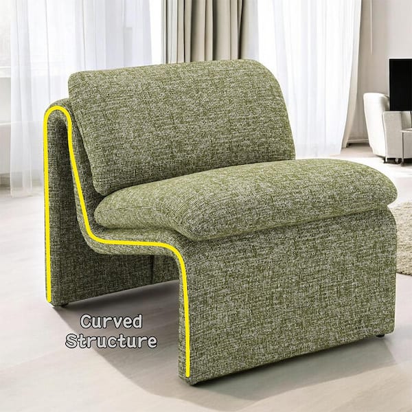 ACME Furniture ウッドフォールディングチェア No.１ Acme Furniture Karlen Green Boucle Fabric Occasional Chair Set of