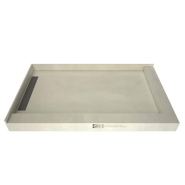 Tile Redi WonderFall Trench 32 in. x 48 in. Double Threshold Shower Base with Left Drain and Tileable Trench Grate