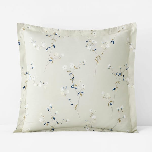 Company Cotton Blossom Trail Garment Wash Green Tea Cotton Percale Sham