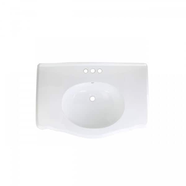 Darbyshire 34-1/2 in. Pedestal Combo Bathroom Sink in White