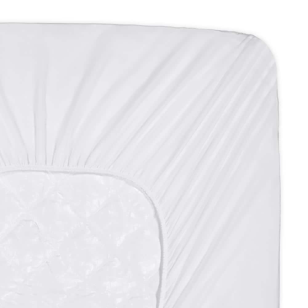 Twin White Waterproof Quilted Mattress Pad