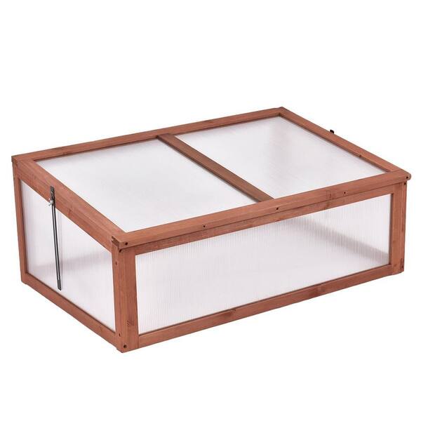 ANGELES HOME 39.5 in. W x 25 in. D x 15 in. H Wood Plant Box Mini