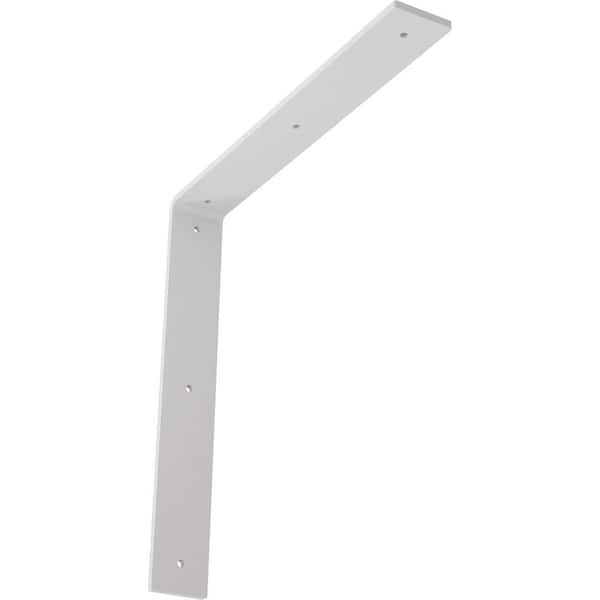 Ekena Millwork 14 in. x 2 in. x 14 in. Steel White Primer Hamilton Bracket