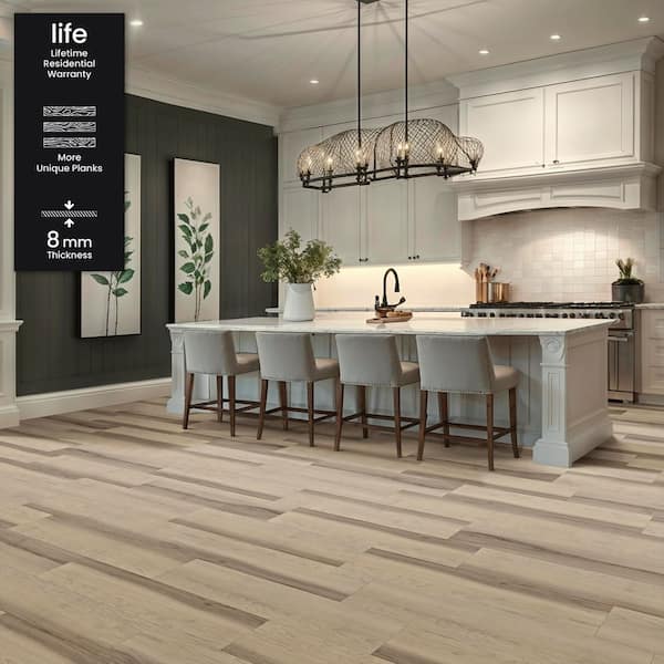 Designer Series Muirfield Maple 30 MIL 9in.Wx48in.L Waterproof Click Lock Luxury Vinyl Plank Flooring(17.44 sq.ft./case)
