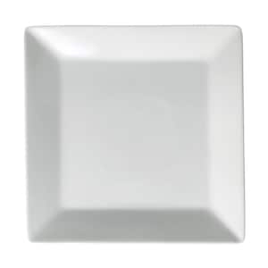 Buffalo 8.5 in. Bright White European Square Plate (Set of 24)