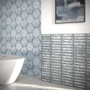 Gaudi React Brick Marina 2-3/8 in. x 9-3/4 in. Porcelain Floor and Wall Tile (5.78 sq. ft./Case)