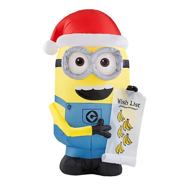 Universal 3.5 ft. Inflatable Minion Dave with Banana Wish List