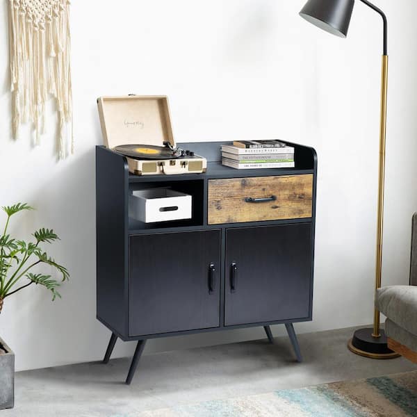 Homy Casa Vold Black Manufactured Wood Sideboard