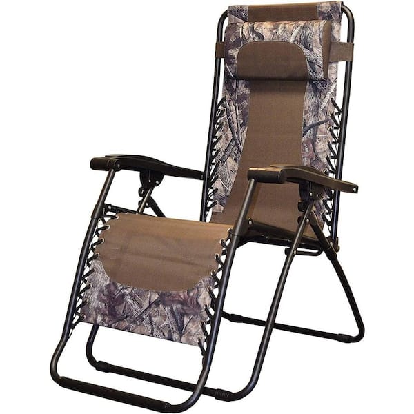 Unbranded Outdoor Portable Folding Camping Lawn Deck Patio Pool Recliner Lounge, Adjustable Headrest in Camo (Set of 1),Camo