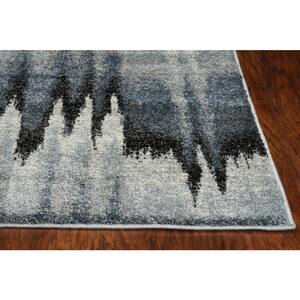 Rue Blue/Ivory 3 ft. x 5 ft. Ombre Bohemian Area Rug