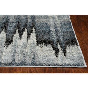 Rue Blue/Ivory 8 ft. x 10 ft. Ombre Bohemian Area Rug