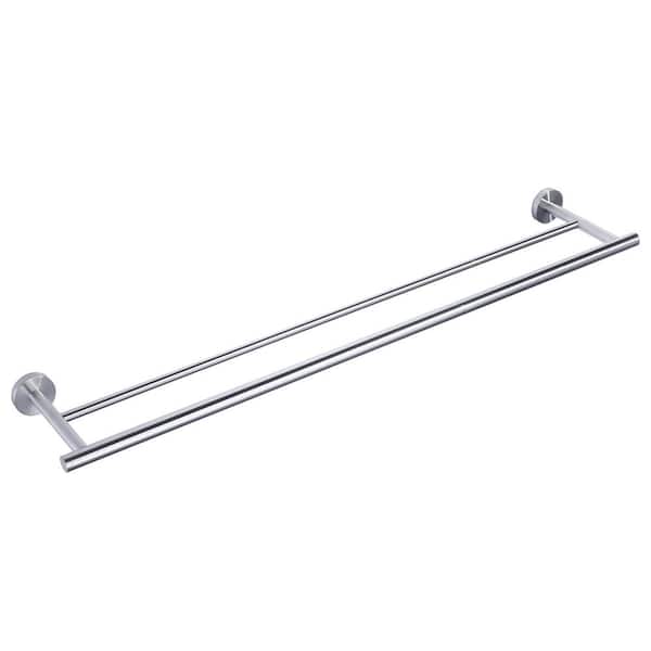 32 in. Wall Mounted Towel Bar Hardware Accessory in Brushed Nickel