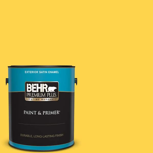 BEHR PREMIUM PLUS 1 gal. #370B-6 Vibrant Satin Enamel Exterior Paint & Primer