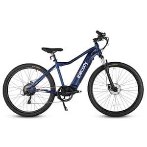 Blue 27.5 Inch Aluminum Electric Bike with 350W Brushless Motor, 20MPH Assist, Disc Brake, 7 Speed System