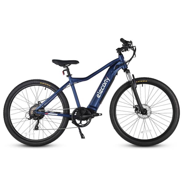 Afoxsos Blue 27.5 Inch Aluminum Electric Bike with 350W Brushless Motor, 20MPH Assist, Disc Brake, 7 Speed System