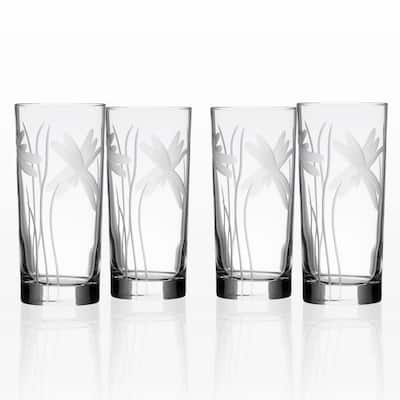 Lorren Home Trends 12 oz. Textured Highball Drinking Glass (Set of 6) BG-01  - The Home Depot