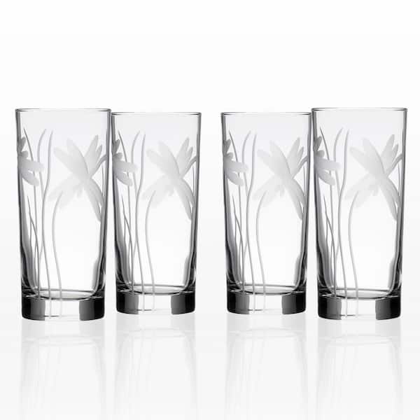 Rolf Glass Dragonfly 15 oz. Clear Highball Glass (Set of 4)