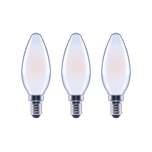 EcoSmart 40-Watt Equivalent B11 Candle Dimmable ENERGY STAR Frosted Glass Candelabra Vintage LED Light Bulb Soft White (3-Pack)