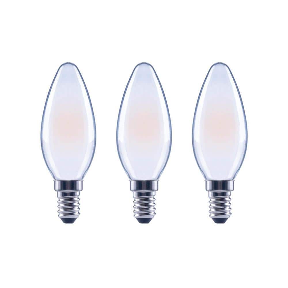 60-Watt Equivalent B11 Dimmable Candelabra ENERGY STAR Frosted Glass Vintage Edison LED Light Bulb Bright White (3-Pack) price history on PriceWatchPro