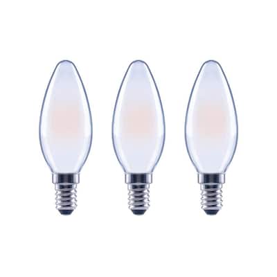 40-Watt Equivalent B11 Candle Dimmable ENERGY STAR Frosted Glass Candelabra Vintage LED Light Bulb Soft White (3-Pack)
