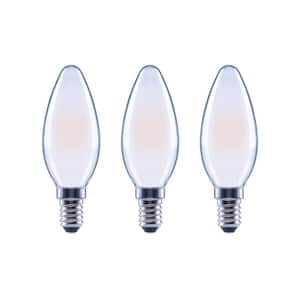 60-Watt Equivalent B11 Dimmable Candelabra ENERGY STAR Frosted Glass Vintage Edison LED Light Bulb Soft White (3-Pack)