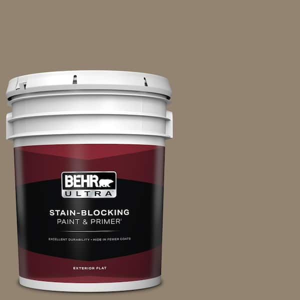 BEHR ULTRA 5 gal. Home Decorators Collection #HDC-FL13-11 Hunt Club Brown Flat Exterior Paint & Primer