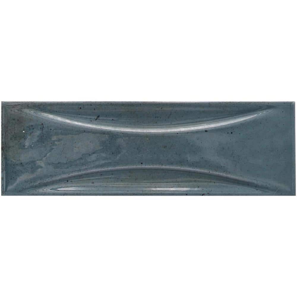 Antiek 3'' x 8'' Glossy Blue Ceramic Subway Tile