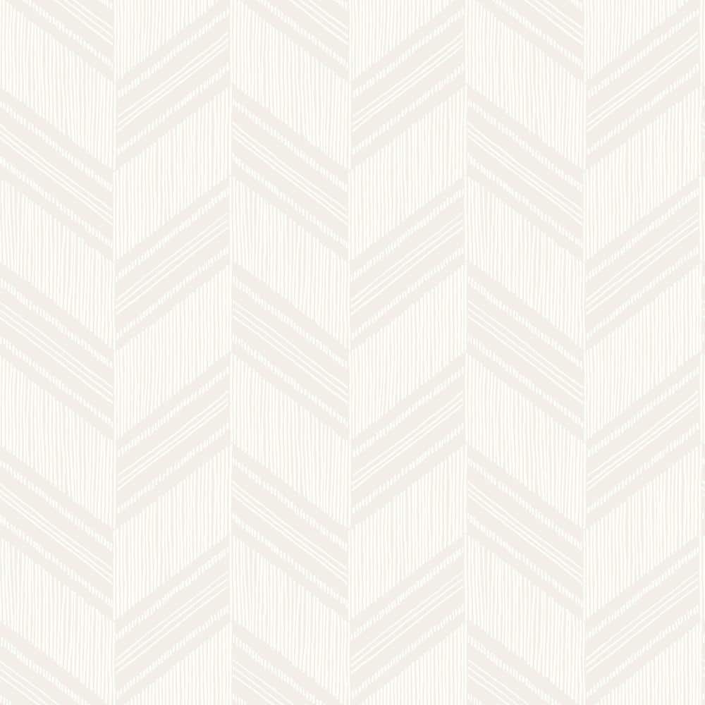Seabrook Designs Boho Chevron Gray Mist and Ivory Striped Paper Strippable Roll (Covers 56.05 sq. ft.) -  RY30400