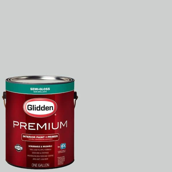 Glidden Premium 1 gal. #HDGCN36 Silvery Moonlight Semi-Gloss Interior Paint with Primer