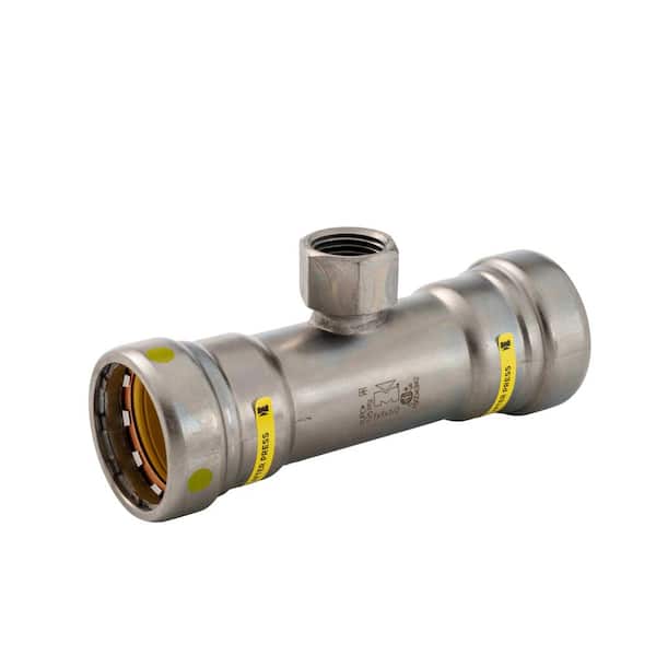 1 in. x 1 in. x 1/2 in. Carbon Steel Press x Press x FPT Reducing Tee Fitting