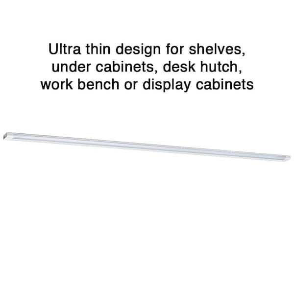 40 in. 64-Watt Equivalent Ultra Thin Magnetic Shelf Light Plug-In Integrated LED White Strip Light Fixture (6-pack)