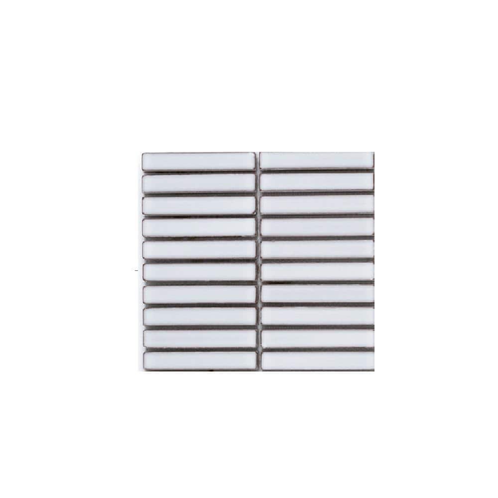 Take Home Tile Sample - Century Kloud Off-White 4 in. x 4 in. Stack Matte Ceramic Wall and Floor Mosaic Tile price history on PriceWatchPro