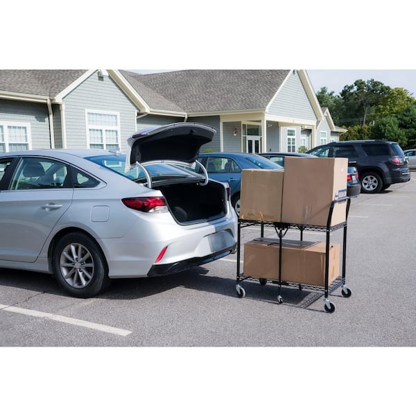 Small Stowaway Folding Utility Cart in Black