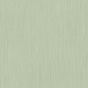Silky Plain Green Metallic Finish Vinyl on Non-woven Non-Pasted Wallpaper Roll