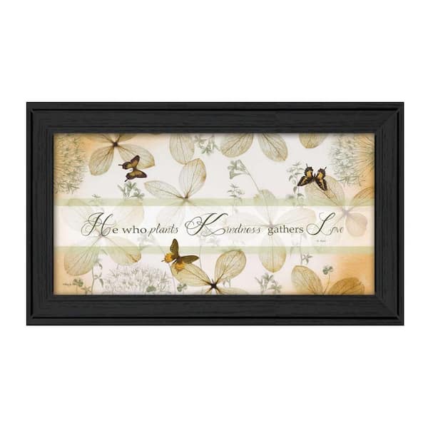 Vsmile Natural In Plant Kindness in By Robin-Lee Vieira, Black Wood Framed Wall Art Print 12 in. x 21 in.